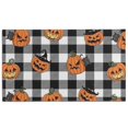 thumbnail image 1 of Checkered Halloween Pumpkin Pattern Door Rugs,Washable Non Slip Door Mats Indoor,Decorative Door Mats,Entry Mat Indoor for Entrance,Bedroom,Kitchen,Bathroom,17"x30", 1 of 6