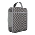thumbnail image 1 of Checkered Insulated Lunch Box Men Reusable Lunch Bag with Front Pocket Lunch Box Containers School Camping, 1 of 4