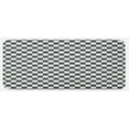 thumbnail image 1 of Checkered Kitchen Mat, Monochrome Composition Classical Chessboard Inspired Abstract Tile Print, Plush Decorative Kitchen Mat with Non Slip Backing, 47" X 19", Grey White, by Ambesonne, 1 of 1