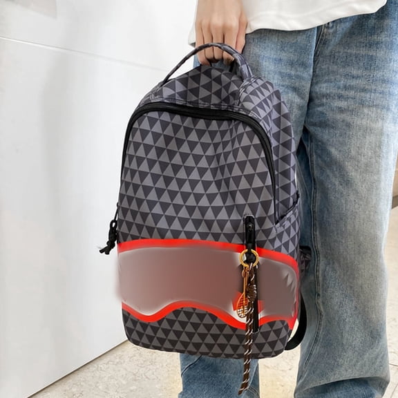 Checkered Large Capacity Laptop Backpack, Water Resistant Durable Daily Carry Bag, Graphic Urban Leisure and campus style Bookbag for Outdoor Travel