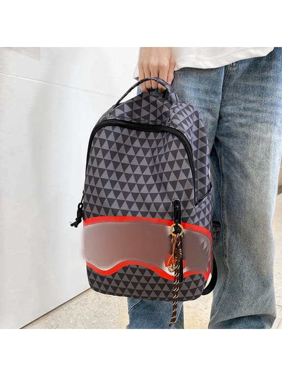 Checkered Large Capacity Laptop Backpack, Water Resistant Durable Daily Carry Bag, Graphic Urban Leisure and campus style Bookbag for Outdoor Travel