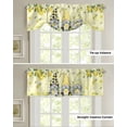 thumbnail image 1 of Checkered Letters Lemon Leaves Kitchen Curtains Balcony Adjustable Roman Blinds Small Short Curtain for Living Room, 1 of 6