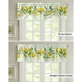 thumbnail image 1 of Checkered Letters Lemon Leaves Kitchen Curtains Balcony Adjustable Roman Blinds Small Short Curtain for Living Room, 1 of 6