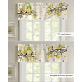 thumbnail image 1 of Checkered Letters Lemon Leaves Kitchen Curtains Balcony Adjustable Roman Blinds Small Short Curtain for Living Room, 1 of 6