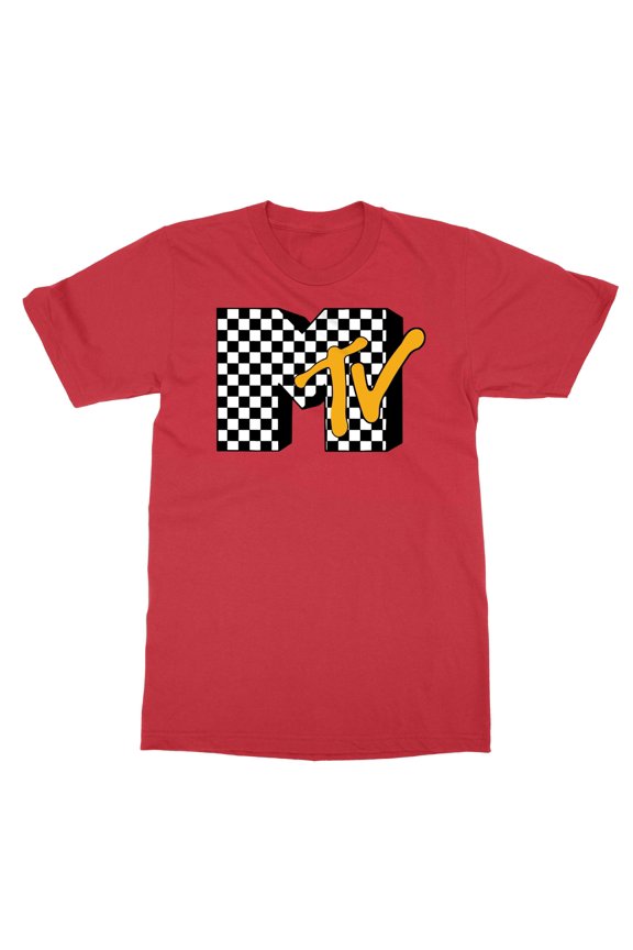Checkered MTV Logo Checkerboard Men's T-Shirt