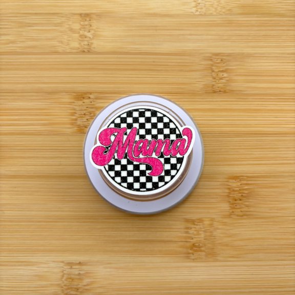 Checkered Mama Magnetic Phone Holder | Phone & Holder | Cute Patterned Bookish Accessory