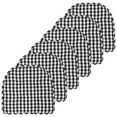 thumbnail image 1 of Checkered Memory Foam U-Shape Non-Slip Chair Cushion Pad 6 Pack - Black/White, 1 of 6