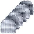 thumbnail image 1 of Checkered Memory Foam U-Shape Non-Slip Chair Cushion Pad 6 Pack - Navy/White, 1 of 6