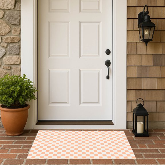 Checkered Outdoor Doormat