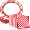 Colorful Sprinkle Paper Checkered Oval Paper Plates 11