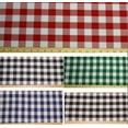 thumbnail image 1 of Checkered Panel Drape GINGHAM Buffalo POLYESTER PICNIC CHECKER Window Curtain", (Color:Hunter Green and White , Size: 59" W x 72" H), 1 of 3