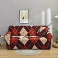 thumbnail image 1 of Checkered Patchwork Printed Sofa Cover Elastic Comfortable Dustproof and Wrinkle Resistant Universal for Multi-person Sofas, 1 of 5