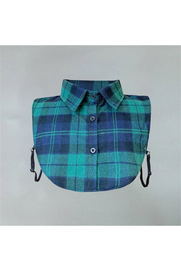 Checkered Pattern Fake Collar For Women Men Button Down Dickey Layering Adjustable Striped Detachable Half High False Collar Versatile Comfort Daily Casual Women'S Collar Breathable Soft False Collar