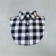 thumbnail image 1 of Checkered Pattern Fake Collar For Women Men Button Down Dickey Layering Striped Detachable Half High False Collar Versatile Daily Casual Women'S Collar Soft False Collar Summer Sales Under $2, 1 of 4
