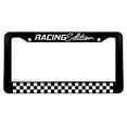 thumbnail image 1 of Checkered Pattern Flag Racing Edition Euro Racing Drifting License Plate Frame, 1 of 2