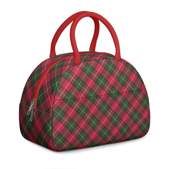 Checkered Pattern Lunch Box – Retro Plaid Style with Modern Moroccan Influence, Leakproof and Chic for Work, Travel, or Meal Prep