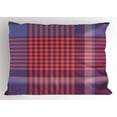 thumbnail image 1 of Checkered Pillow Sham Retro British Irish Cultural Pattern of Tartan Abstract Celtic Design, Decorative Standard Queen Size Printed Pillowcase, 30 X 20 Inches, Purple Lavender Orange, by Ambesonne, 1 of 2