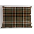 thumbnail image 1 of Checkered Pillow Sham Scottish Style Tartan Geometrical Striped Pattern Cultural Folk Elements, Decorative Standard Size Printed Pillowcase, 26 X 20 Inches, Brown Red Black, by Ambesonne, 1 of 2