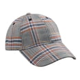 thumbnail image 1 of Checkered Plaid Baseball Cap Hat Unisex Blue Red, 1 of 4
