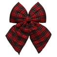 thumbnail image 1 of Checkered Plaid Christmas Bows, Elegant Ribbon Bow Hanging Ornaments for Holiday Wreaths, Xmas Tree Garland Decor, DIY Craft Projects, Wedding Gift Wrapping, and Indoor Outdoor Party Decorations, 1 of 8