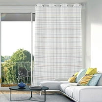 Checkered Plaid Pattern Blackout Curtains 84"x52" Thermal Insulated Curtain 1 Panel
