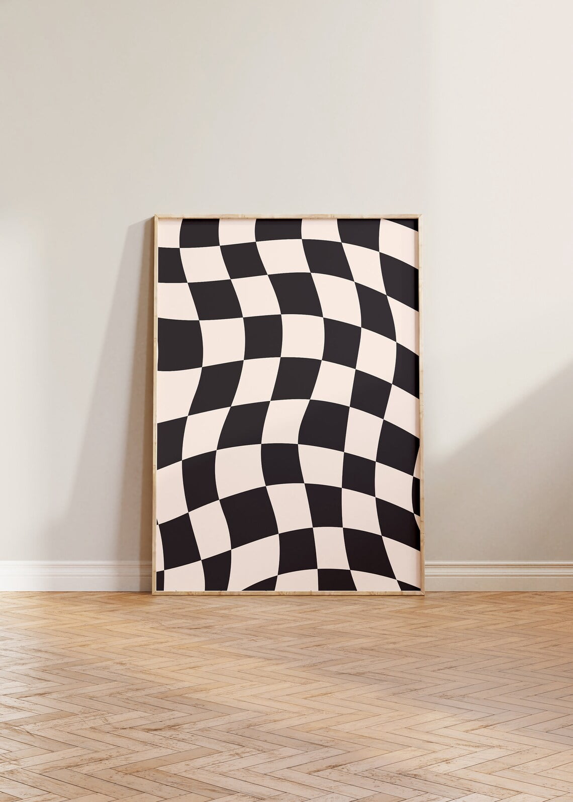 Checkered Print, Abstract Checked Print, Wavy Print, Black White Print ...