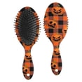 thumbnail image 1 of Checkered Pumpkin Halloween Pattern Hair Brush,Girls Detangling Hair Brush,Glide Through Tangles with Ease for Wet & Dry Hair,8.8"X2.8", 1 of 7