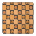 thumbnail image 1 of Checkered Pumpkin Halloween Pattern Square Fitted Tablecloth with Elastic Edge,Square Table Cover,Washable Elastic Table Cover for Home Kitchen Party Decor 36"x36", 1 of 6