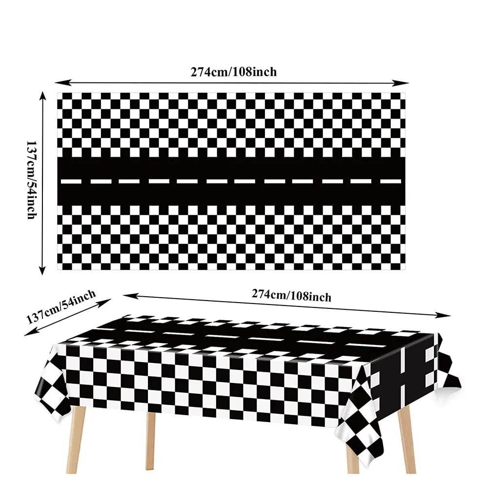 40 Pcs Checkered Paper Napkins - Black & White Racing Theme Party Supplies