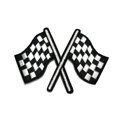 thumbnail image 1 of Checkered Racing Flags Embroidered Patch Iron/Sew-On Applique Biker Emblem, 1 of 2