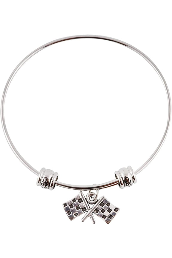 Checkered Racing Flags Fancy Bangle