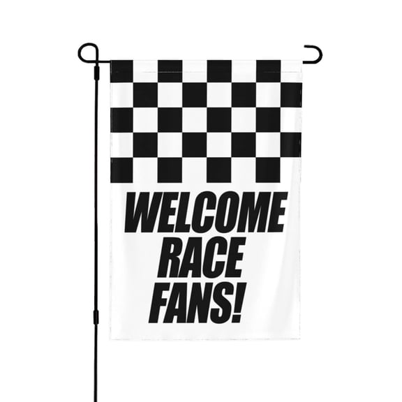 Checkered Racing Garden Flags Race Fans Double Side Banner Home Yard House Checkered Racing Garden Flags Holiday Party Indoor Outdoor Decorations UV Fade Resistant