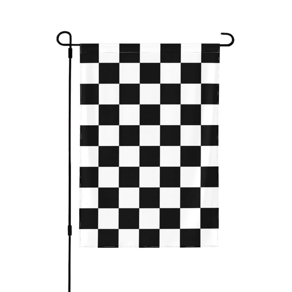 Checkered Racing Garden Flags Race Fans Double Side Banner Home Yard House Checkered Racing Garden Flags Holiday Party Indoor Outdoor Decorations UV Fade Resistant