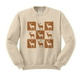 thumbnail image 1 of Checkered Reindeer Christmas Sweatshirt Unisex 2X-Large Sand, 1 of 5