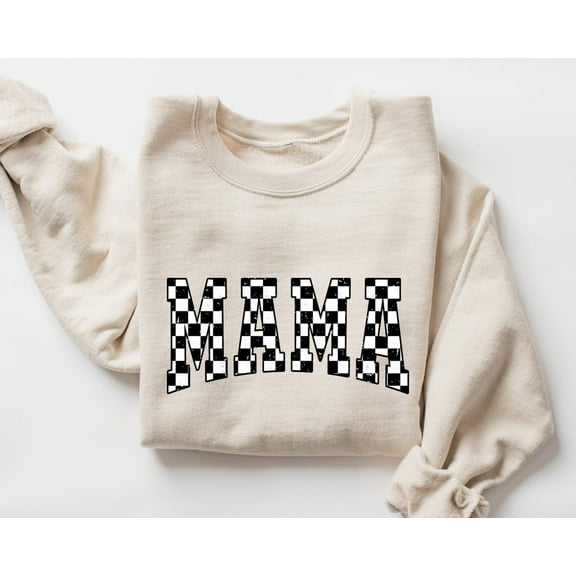 Checkered Retro Mama Sweatshirt, Mother's Day, Retro Mama Sweatshirt,Checkered Sweatshirt,First Mothers Day, Mom Life,New Cool Mom All Size S-5Xl