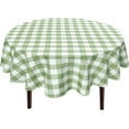 thumbnail image 1 of Checkered Round Tablecloth 90 Inch - Waterproof Stain and Wrinkle Resistant Washable Fabric Table Cloth for Holiday,Dining Room,Party,Outdoor Picnic, Red and White Gingham Pattern, 1 of 6