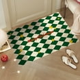 thumbnail image 1 of Checkered Rug Door Mat Outdoor Outdoor Washable Front Door Rug Layered Doormats for Front Porch Entryway Christmas Foyer Floor Mats, for Xmas Holiday Decor (Green), 1 of 6