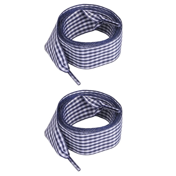 Checkered Shoelaces Soft Polyester Shoe Laces Replacement Anti Slip Sneakers Laces For Athletic Shoe and Casual Footwear