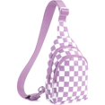 thumbnail image 1 of Checkered Sling Bag for Women Small Backpack Crossbody Chest Bag Fanny Packs Purses, 1 of 6