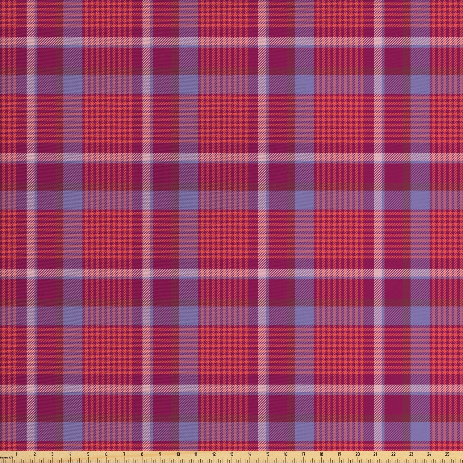 Checkered Sofa Upholstery Fabric by the Yard, Retro British Irish ...