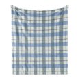 thumbnail image 1 of Checkered Soft Flannel Fleece Throw Blanket, Traditional Scottish Tartan Plaid Texture Image Rural Style, Cozy Plush for Indoor and Outdoor Use, 50" x 60", Slate Blue Pale Blue, by Ambesonne, 1 of 6