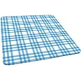 thumbnail image 1 of Checkered Square Fitted Polyester Tablecloth, Navy Blue White Plaid Elastic Edge Home Decor Tablecloths, Waterproof Oil & Dust Proof Table Clothes for Indoor Outdoor Party Use, Fits 36"x36" Table, 1 of 4