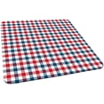 thumbnail image 1 of Checkered Square Fitted Polyester Tablecloths, Red Blue Checkered Elastic Edge Home Decor Table Cover, Waterproof Oil & Dust Proof Table Clothes for Garden Patio Picnic Use, Fits 34"x34" Table, 1 of 4