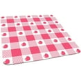 thumbnail image 1 of Checkered Square Fitted Polyester Tablecloths, Red White Lattice Elastic Edge Home Decor Table Cover, Stain Resistant Washable Table Cover for Indoor Outdoor Party Use, Fits 36"x36" Table, 1 of 4