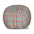 thumbnail image 1 of Checkered Storage Toy Bag Chair, Colorful Fresh Summertime Pattern Design Gingham Plaid Striped Traditional Picnic, Stuffed Animal Organizer Washable Bag, Small Size, Multicolor, by Ambesonne, 1 of 3