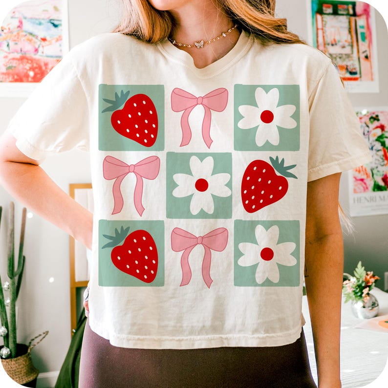 Strawberry Floral T-shirt for Women main image 1