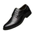 thumbnail image 1 of Checkered Suit Men's Business Leather Shoes Large Size Men's Shoes Plaid Casual Wedding Shoes, 1 of 2