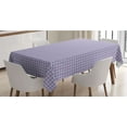 thumbnail image 1 of Checkered Tablecloth, Country Inspired Old Fashioned Pattern Picnic Theme Soft Colors Print, Rectangle Satin Table Cover for Dining Room and Kitchen, 52" X 70", Violet Blue White Pink, by Ambesonne, 1 of 2