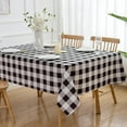 thumbnail image 1 of Checkered Tablecloth Rectangle 60" X 84" Black and White Buffalo Plaid Tablecloth - Oblong Polyester Checkered Gingham Table Cover Reusable Water Resistant for Thanksgiving Christmas Décor, 1 of 6