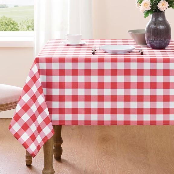 Checkered Tablecloth Rectangle Gingham Table Cloths Waterproof Wrinkle Free Buffalo Plaid Table Covers Washable for Dining, Parties & Outdoor Picnic(52"×70")